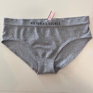 NWT Victoria's Secret Seamless Hipster Logo Panty, Gray, XL